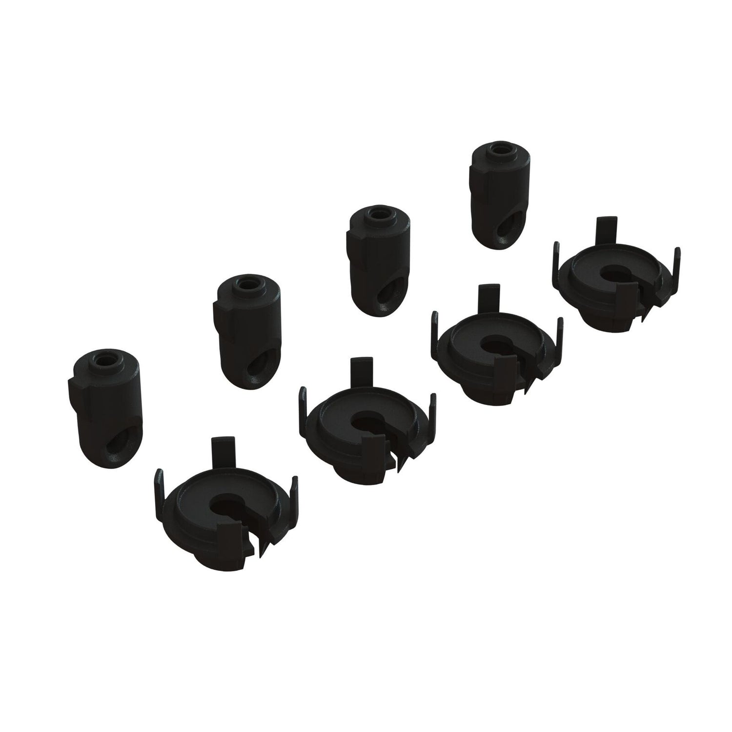 Arrma ARA330740 Juego de extremo de varilla de choque y percha de resorte (4 amortiguadores)