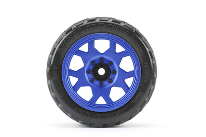JETKO JKO5802CLMSGBB2 1/5 XMT EX-King Cobra Tires Mounted on Metal Blue Claw Rim