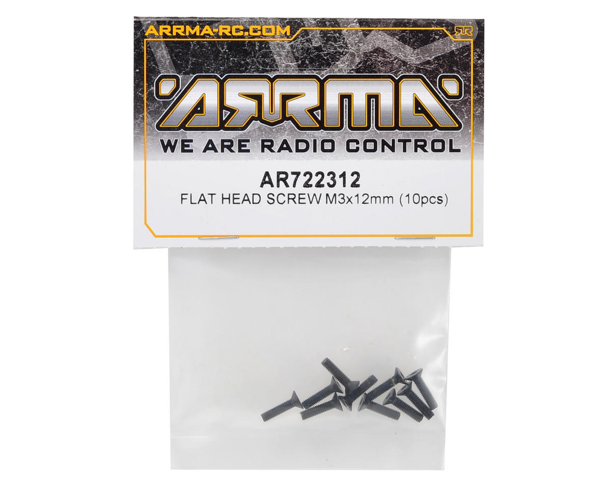 Arrma AR722312 Vis à tête plate 3x12 mm (10)