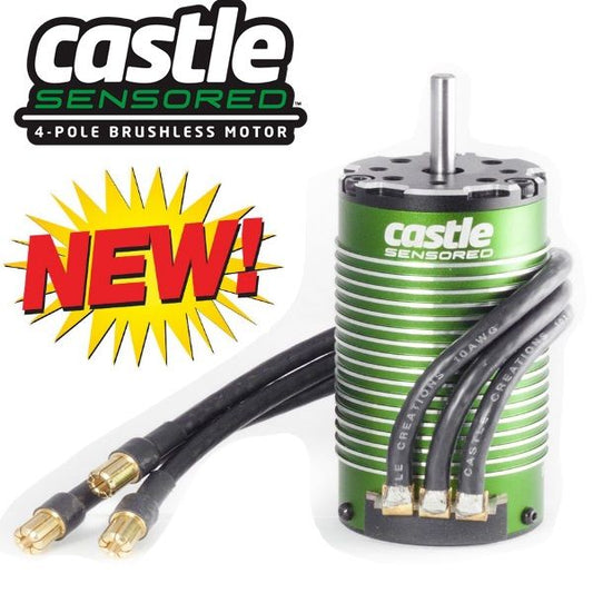 Castle Creations 060-0061-00 1/8 1512 1Y Motor sin escobillas de 4 polos con sensor de 2650 kV