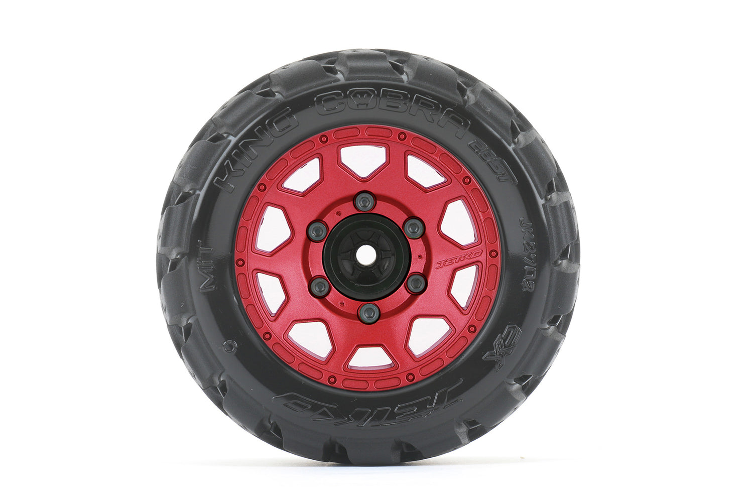 JETKO 2702CRMSGNB2  1/10 ST 2.8 EX-King Cobra Tires Mounted Red
