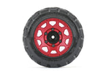 Neumáticos JETKO 2702CRMSGNB2 1/10 ST 2.8 EX-King Cobra montados en rojo