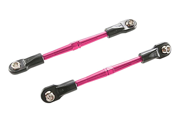 Traxxas 3139P Tensores, aluminio (anodizado rosa), eslabones de puntera, 59 mm (2)