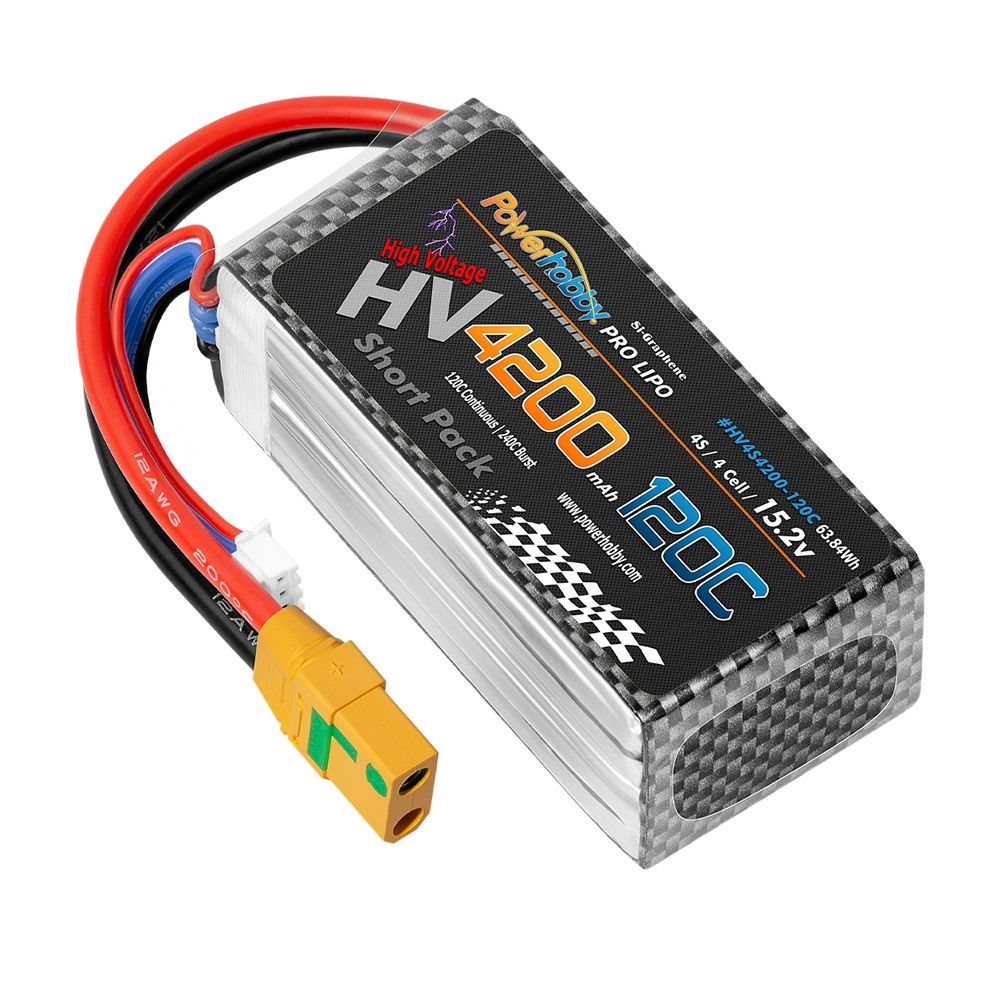 Powerhobby 4S 15.2V 4200mah 120C GRAFENO + Batería Lipo HV con enchufe XT90