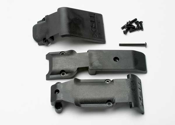 TRAXXAS 5337 Skid plate set, front (2 pieces, plastic)/ skid plate, rear