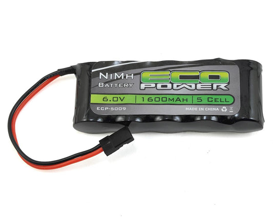 EcoPowerECP-5009 Batterie de récepteur NiMH Stick à 5 cellules (6,0 V/1 600 mAh)