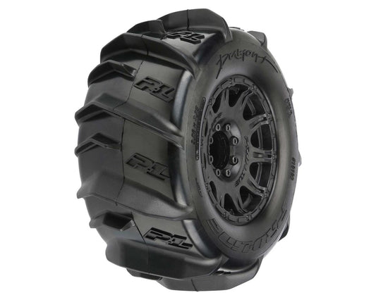 Neumáticos para camión premontados Pro-Line Dumont de 3,8" (2) (negro) (Z3) con Raid 8x32