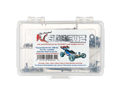 RC Screwz RCZTRA064 Traxxas Kit de tornillos inoxidables Bandit VXL TSM