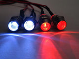 APEX 9012 1/10 4 LED KIT DE FEUX AVANT ET ARRIÈRE UNIVERSEL AVEC LUNETTES