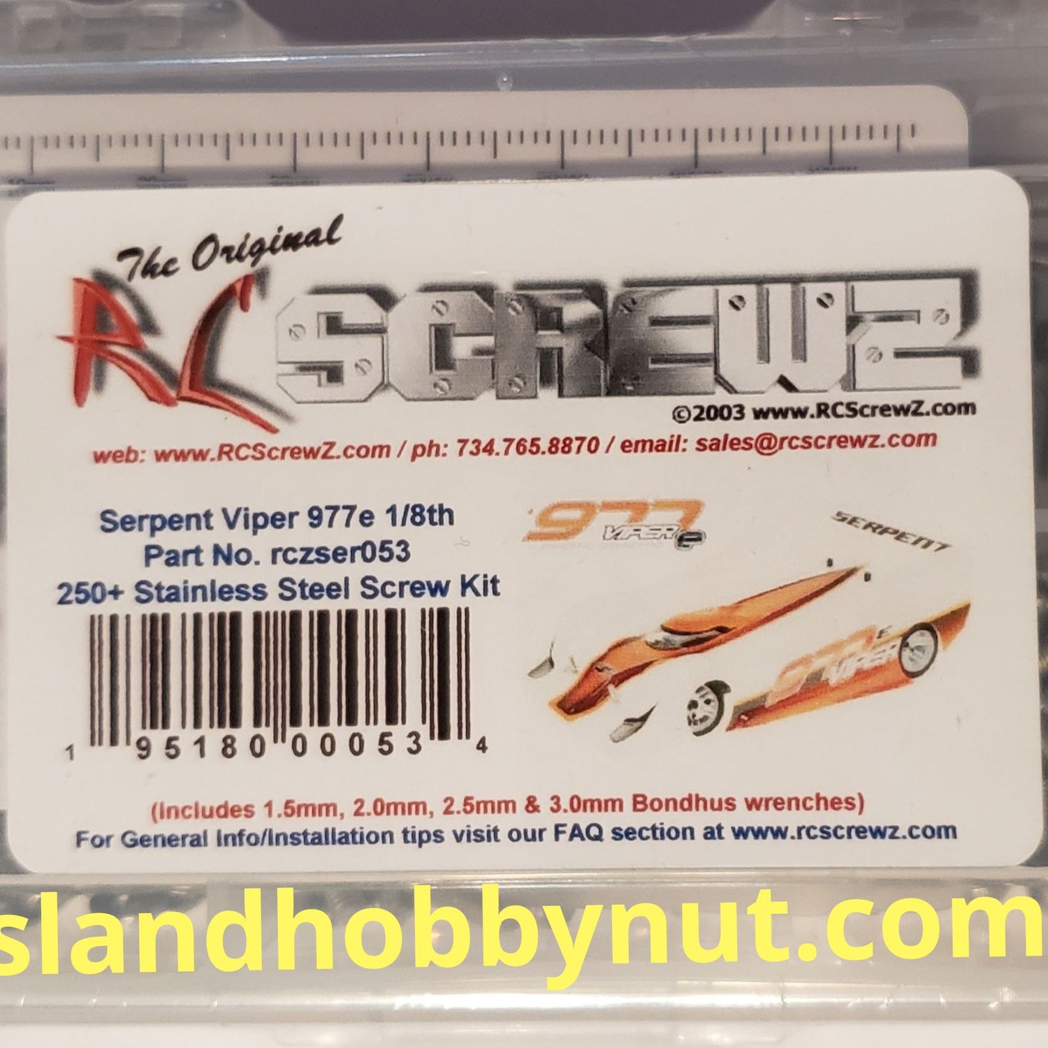 Serpent Viper 977e 1/8 *ACERO INOXIDABLE* Kit de tornillos