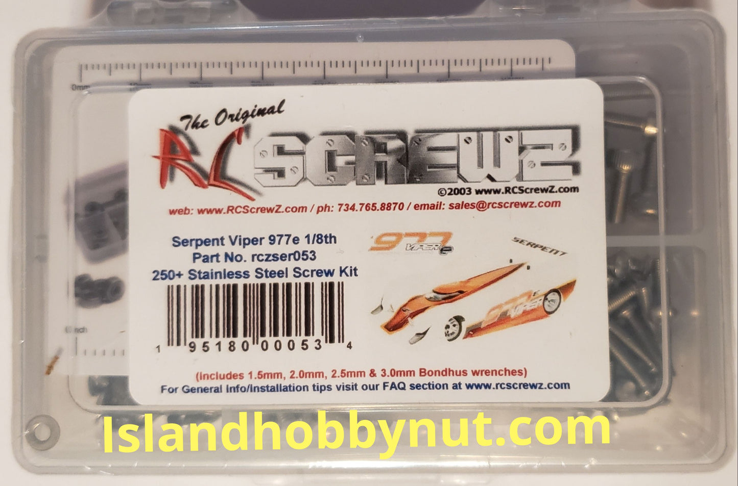 Serpent Viper 977e 1/8th *STAINLESS STEEL* Screw Kit