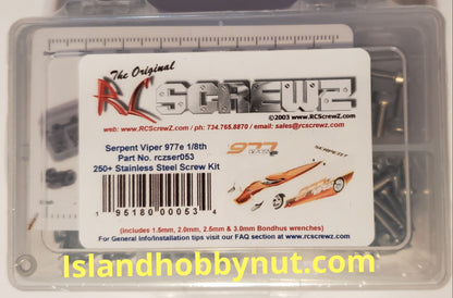 Serpent Viper 977e 1/8th *STAINLESS STEEL* Screw Kit