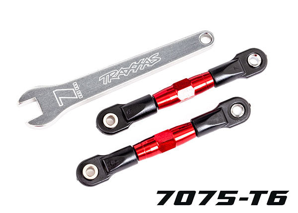 Traxxas 2443R Rear Camber Links  (TUBES red-anodized, 7075-T6 aluminum)