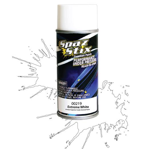 Spaz Stix 00219 PINTURA EN AEROSOL DE GRADO SUPERIOR/BLANCO EXTREMO 3.5OZ