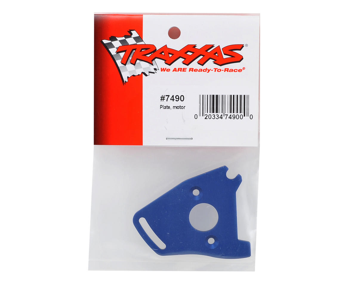 Placa de motor de aluminio Traxxas 7490 (azul)