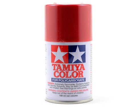 Peinture en aérosol Lexan rouge métallisé Tamiya PS-15 (100 ml)