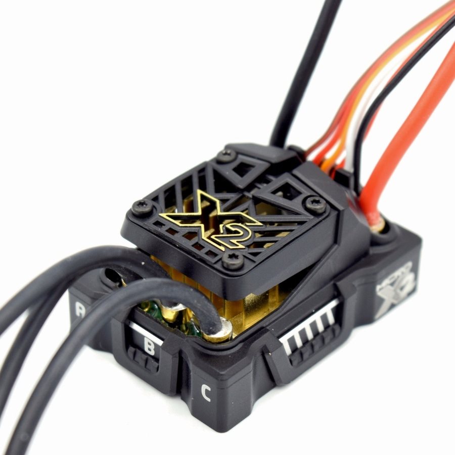 Castle Creations 010-171-00 X2, 16,8 V, WP Sensored ESC con conectores de 4,0 mm V2
