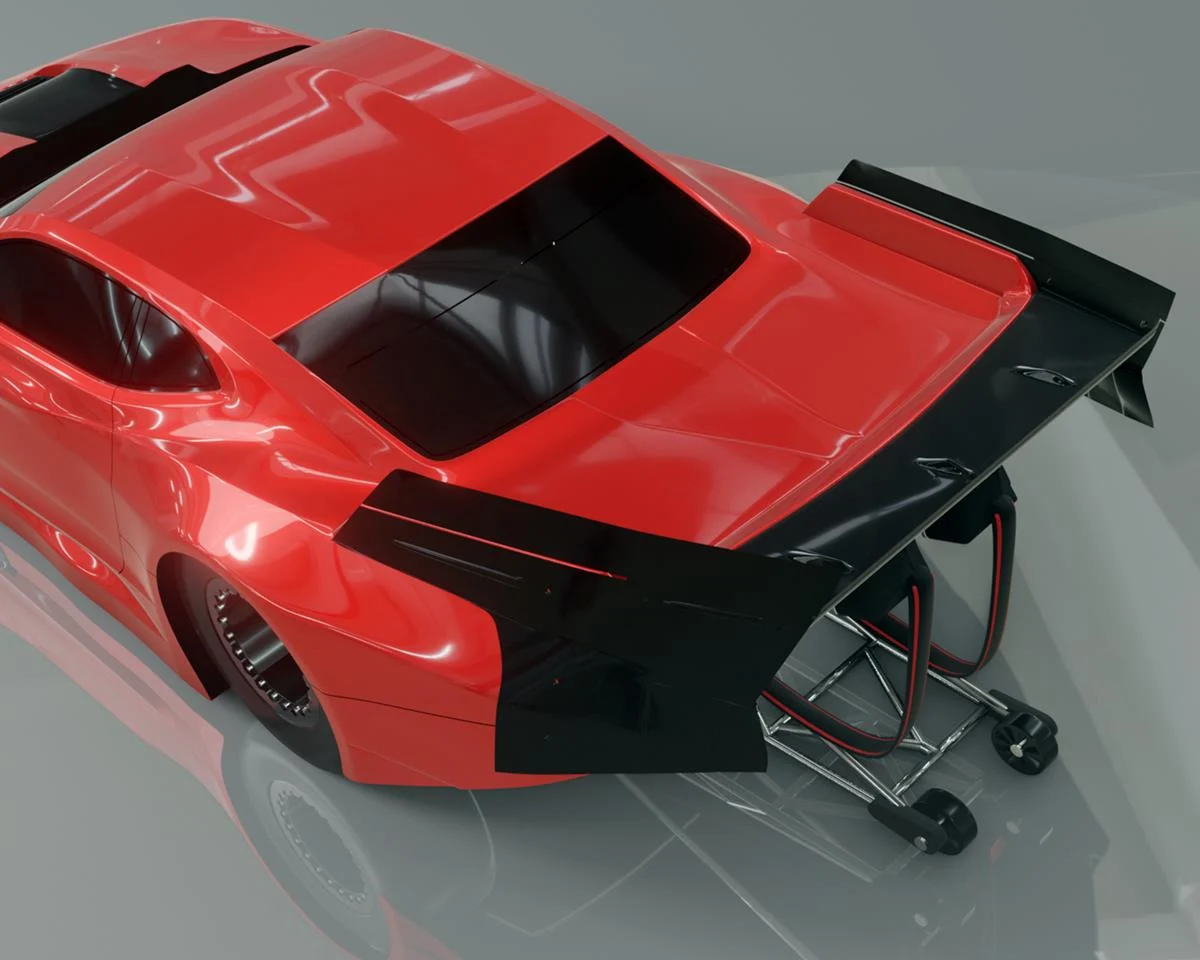 Bittydesign BDYDG-ZL21W ZL21 Pro Drag Racing Wing Set (Clear)