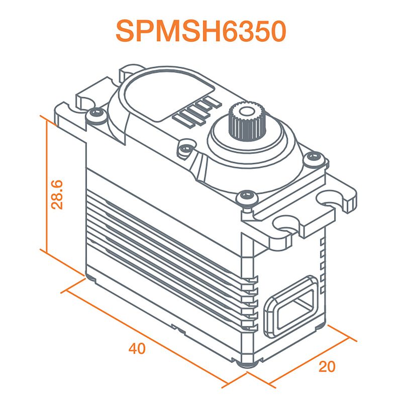 SPEKTRUM SPMSH6350 Estándar Digital HV Sin escobillas Ultra Torque Heli Cy de alta velocidad