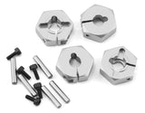 MST 820122S Bujes de rueda hexagonales de aluminio de 6 mm (plata) (4)