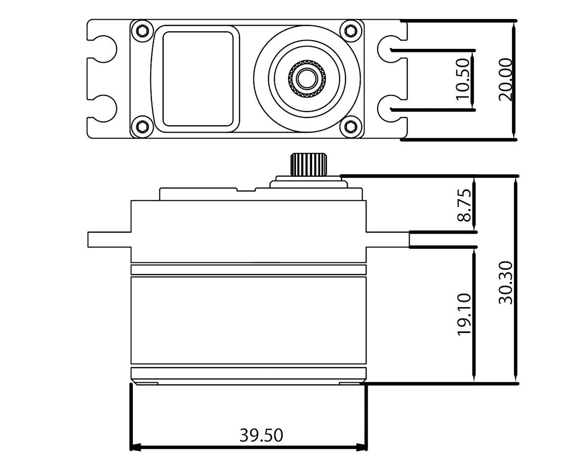 ProTek RC 160SS Low Profile Super Speed Metal Gear Servo High Voltage/Metal Case