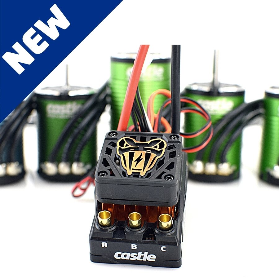 Castle Creations 010-0166-04 Copperhead 10 Combo 1/10 impermeable con 1406 (7700Kv)