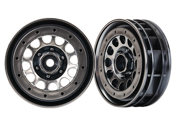 Traxxas 8173 Method 105 1.9 Beadlock Wheels (Black Chrome) (2)