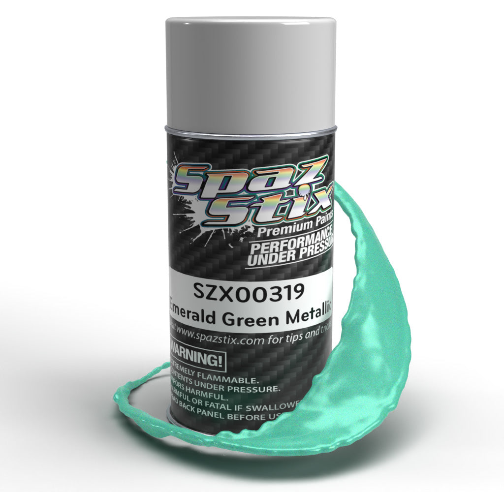 Spaz Stix 00319 Peinture en aérosol métallisé vert émeraude, canette de 3,5 oz