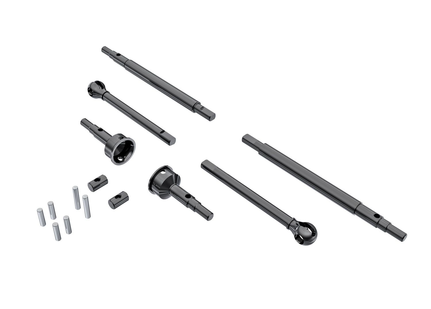 TRAXXS 9756 AXLE SHAFTS (F&R)/ STUB AXLES