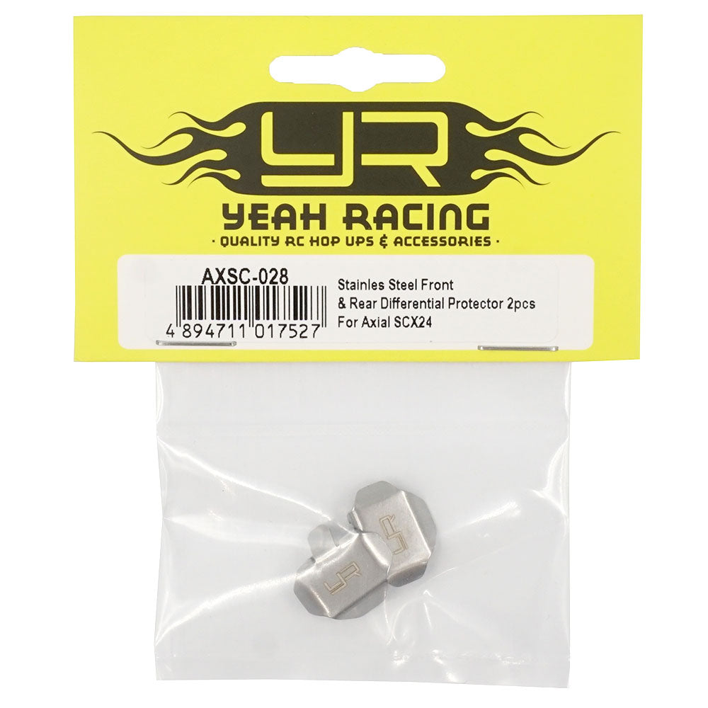 Yeah Racing STAINLESS STEEL FRONT & REAR DIFFERENTIAL PROTECTOR 2PCS FOR AXIAL S