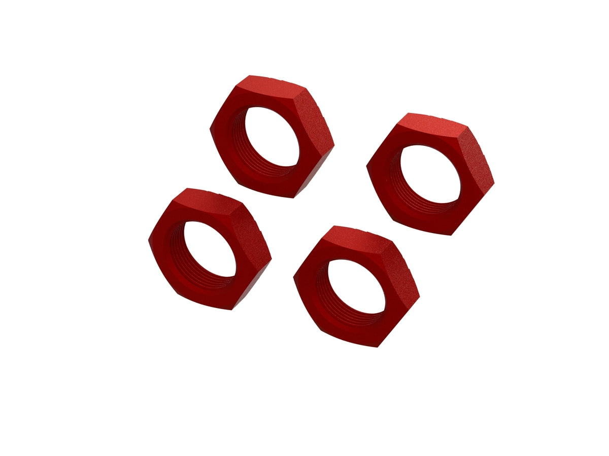 Arrma ARA310929 8S BLX Aluminum 24mm Wheel Nut (Red) (4)