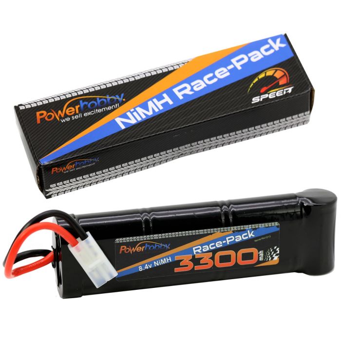 Powerhobby PH1513 Paquete de batería plana Nimh de 8,4 V, 7 celdas, 3300 mah con enchufe Tamiya