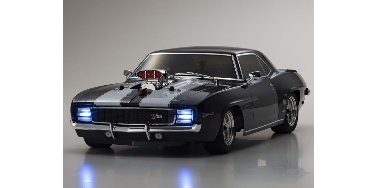 KYOSHO Fazer Mk2 1969 Chevy Camaro Z/28 RS Supercharged VE, Tuxedo Black, 1/10 Turismo eléctrico 4WD
