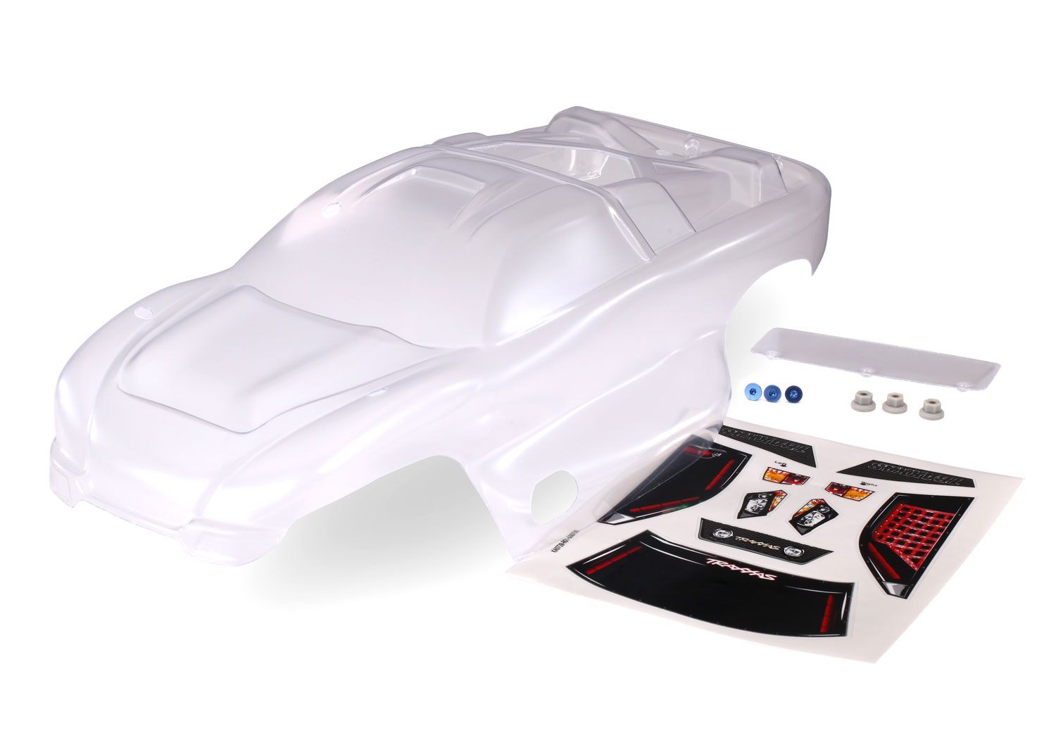 TRAXXAS 4412 BODY NITRO RUSTLER CLEAR WING