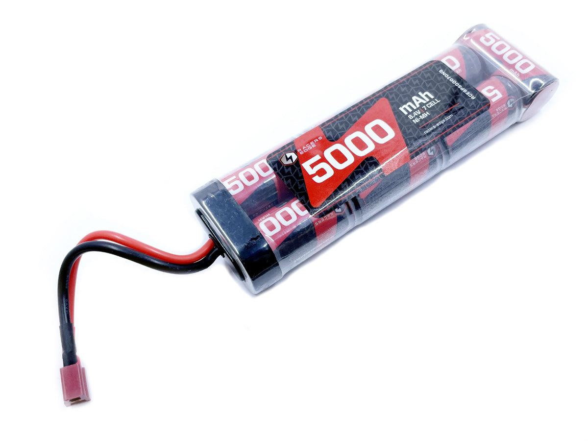 Racers edge RCESP50007DNS 5000mAh 8.4V 7-Cell NiMH Flat Battery Pack w/ T-Plug