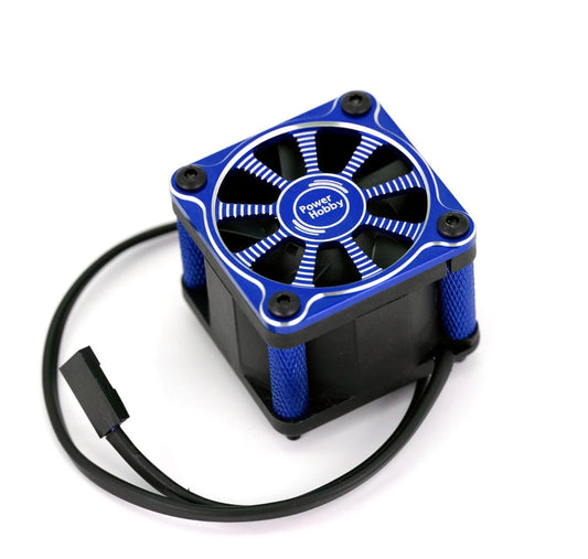 Powerhobby PHF118-Blue Twister 1/10 1/8 Motor Ventilador de refrigeración de alta velocidad de aluminio