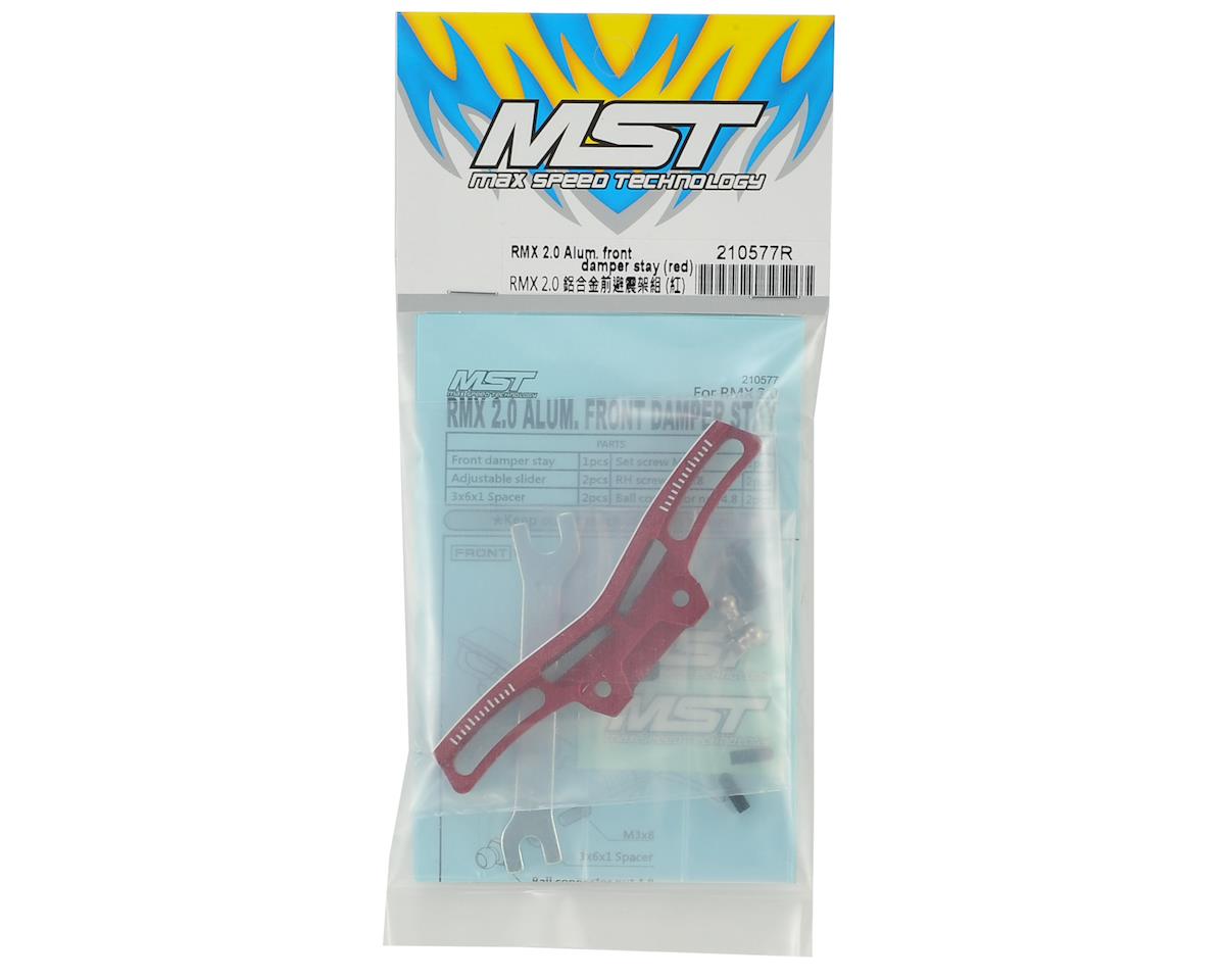 MST 210577R RMX 2.0 Aluminum Front Damper Stay (Red)