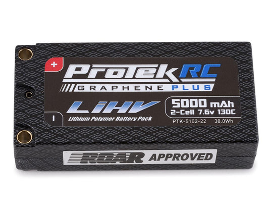 ProTek PTK-5102-22 RC 2S 130C Low IR Si-Graphène + Batterie LiPo Shorty HV