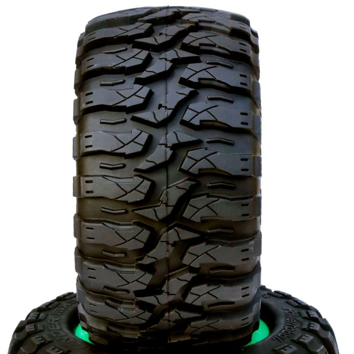 Powerhobby 1/8 Defender 3.8” Belted All Terrain Tires 17MM Mounted Green