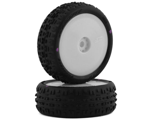 JConcepts 4003-101011 Mini-B Swagger Pre-Mounted Front Tires (White) (2) (Pink)