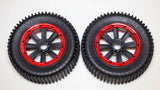DDM RACING MMX100RD MadMax Juego completo de neumáticos/ruedas "Pin" ensamblados