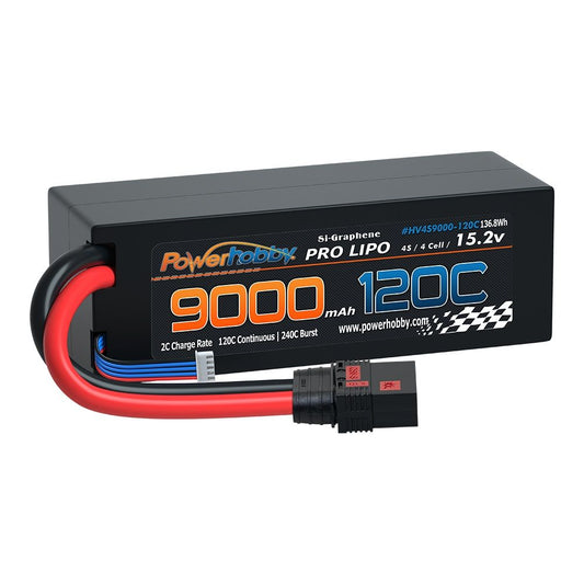 Batterie Lipo graphène Powerhobby 4S 15.2V HV 9000mah 120c avec prise QS8