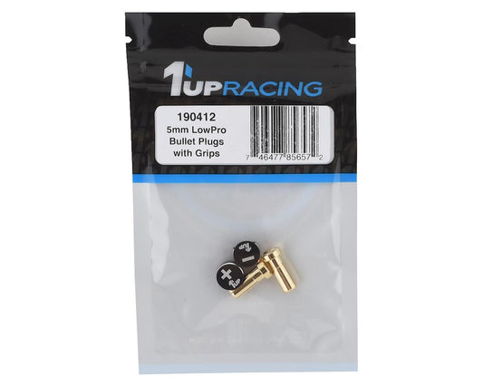 1UP Racing 190412 Puños LowPro Bullet Plug con balas de 5 mm