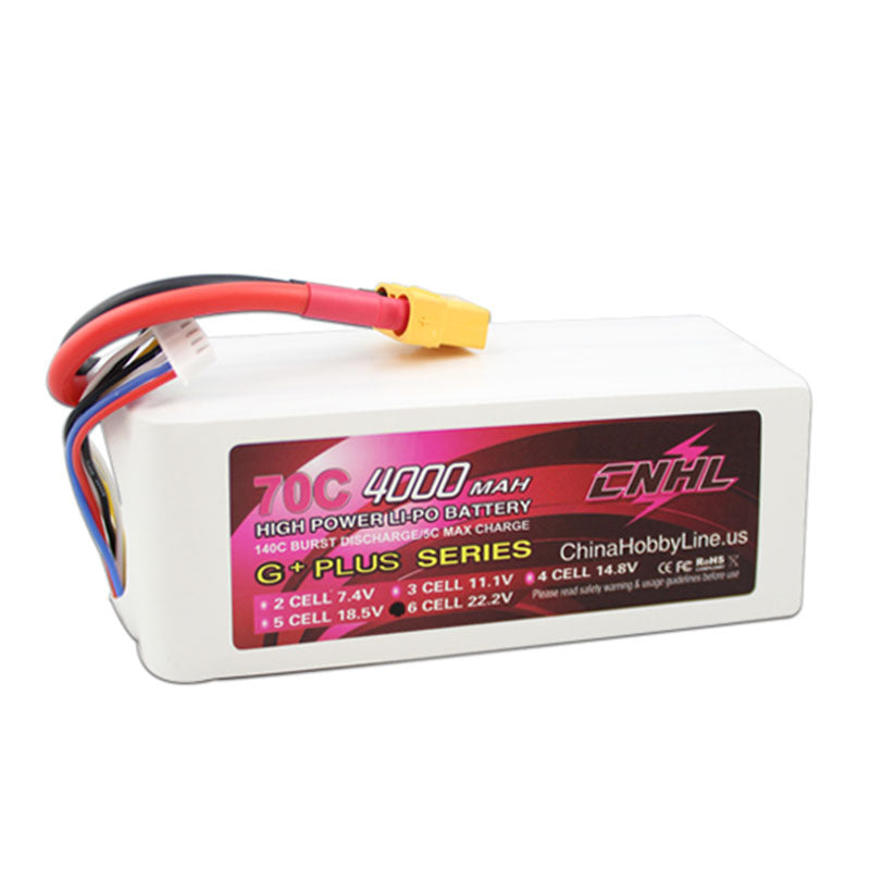CNHL G+PLUS 4000mAh 22.2V 6S 70C Batería Lipo LÍNEA HOBBY DE CHINA