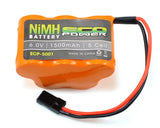 Pack récepteur EcoPower NiMH Hump à 5 cellules avec connecteur Rx (6,0 V/1 500 mAh)