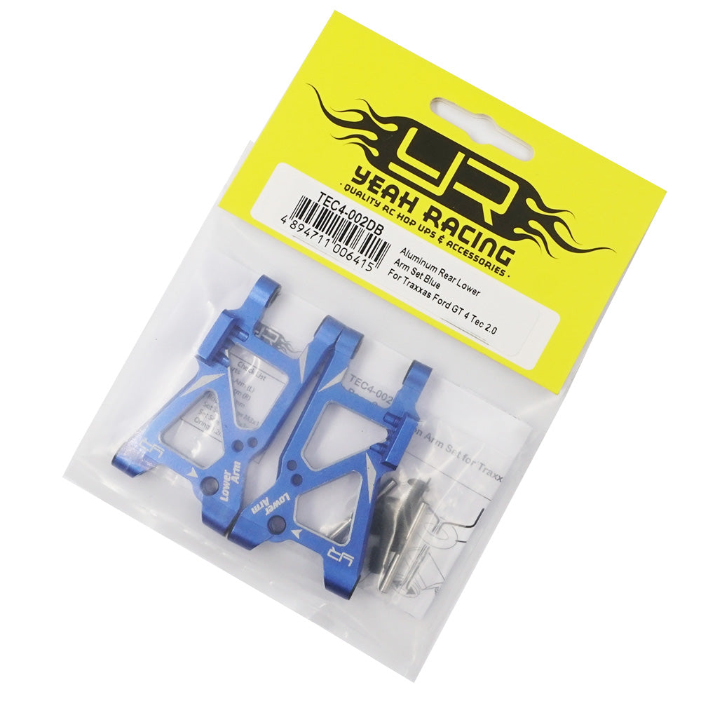 Yeah Racing TEC4-002DB ALUMINUM REAR LOWER ARM SET BLUE