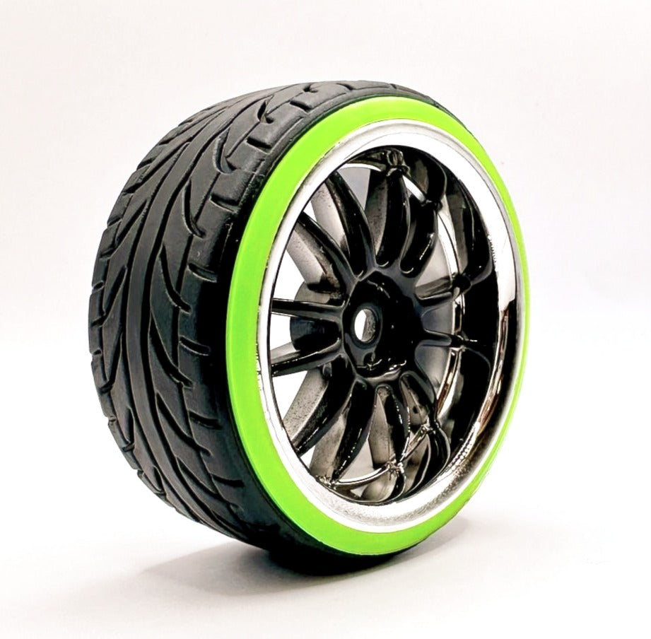 RUEDAS DE DERIVA IRONManRc 1/10 CON NEUMÁTICOS DUROS CALLES CSL PA