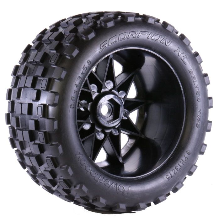 Neumáticos con cinturón Powerhobby SCORPION XL de 24 mm / ruedas Viper (2) XMAXX