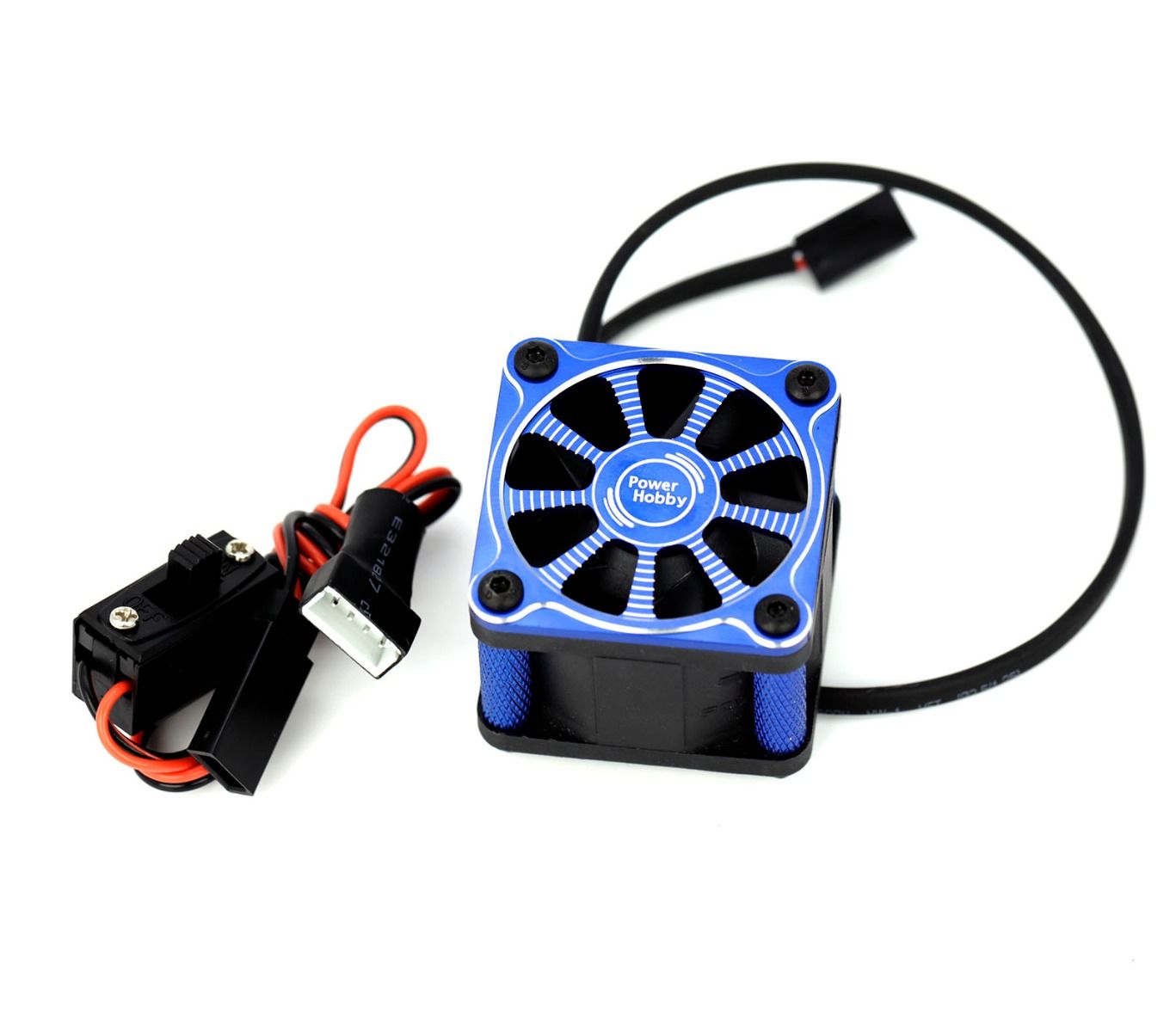 Powerhobby PHF118-Blue Twister 1/10 1/8 Motor Aluminum High Speed Cooling Fan