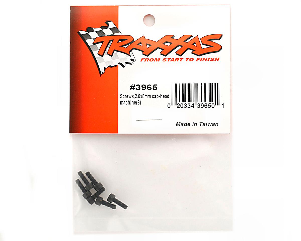 Tornillos para metales con cabeza cilíndrica Traxxas 3965 de 2,5 x 8 mm (6)
